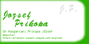 jozsef prikopa business card